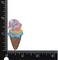 Ice Cream Cone with Three Scoops, Sequin, Dessert, Treats, Food, Embroidered, Iron on Patch
